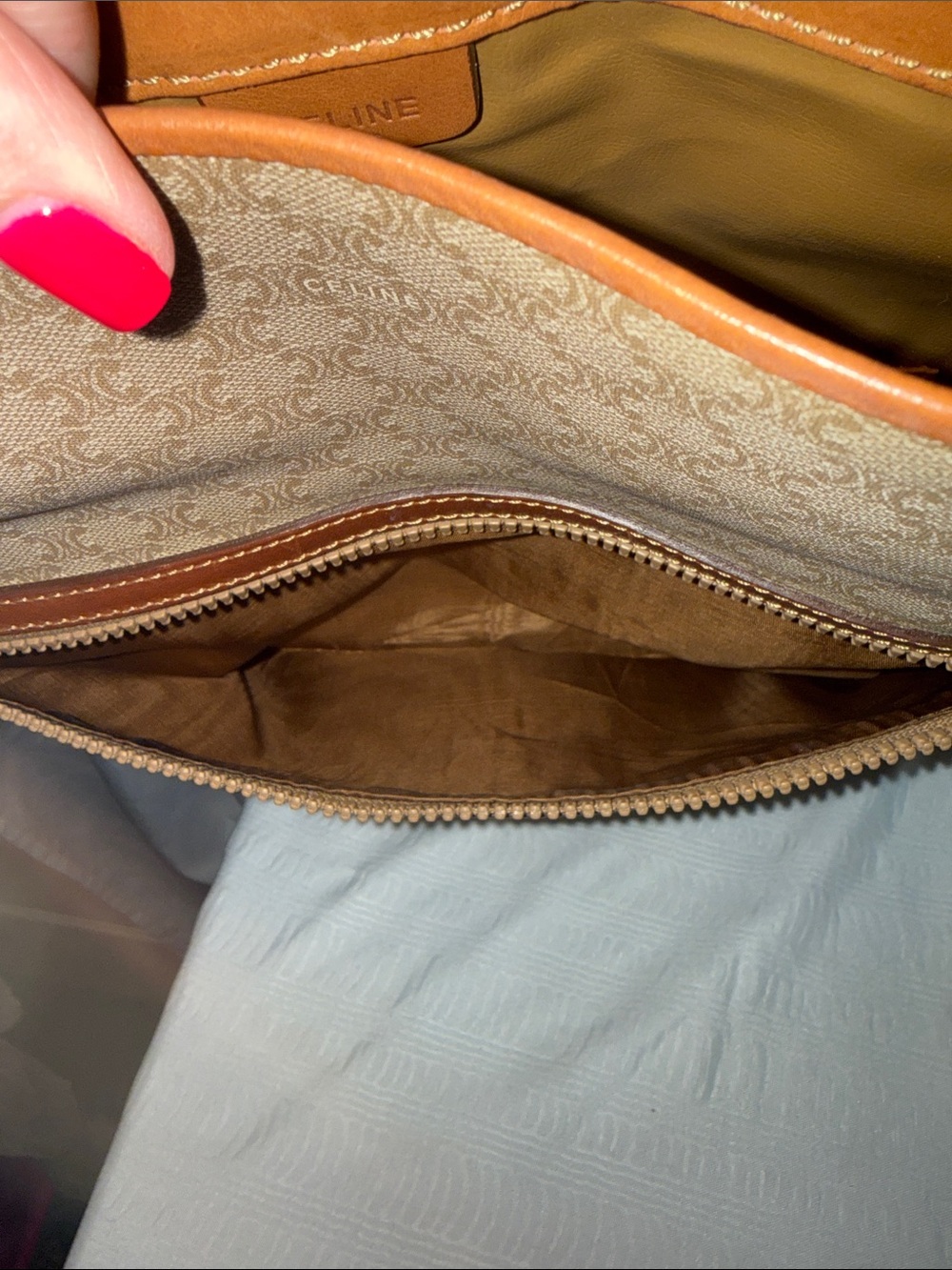 Celine Tan Monogram Envelope Clutch-Large - Picture 10 of 13
